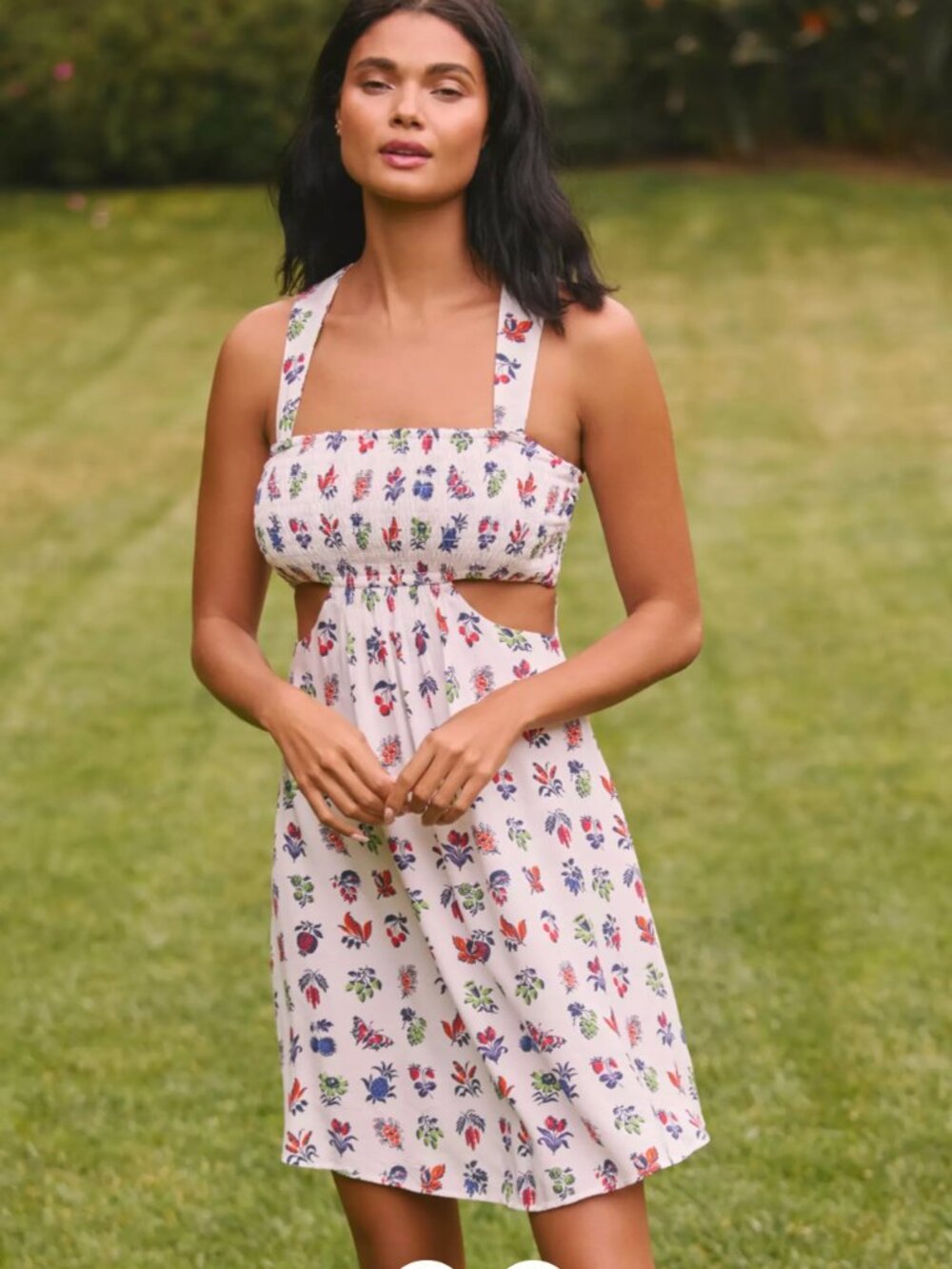 Anthropologie The Piper Bandeau Cutout Mini Dress, M